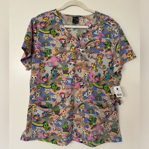 NWT TokiDoki Koi Scrub Top